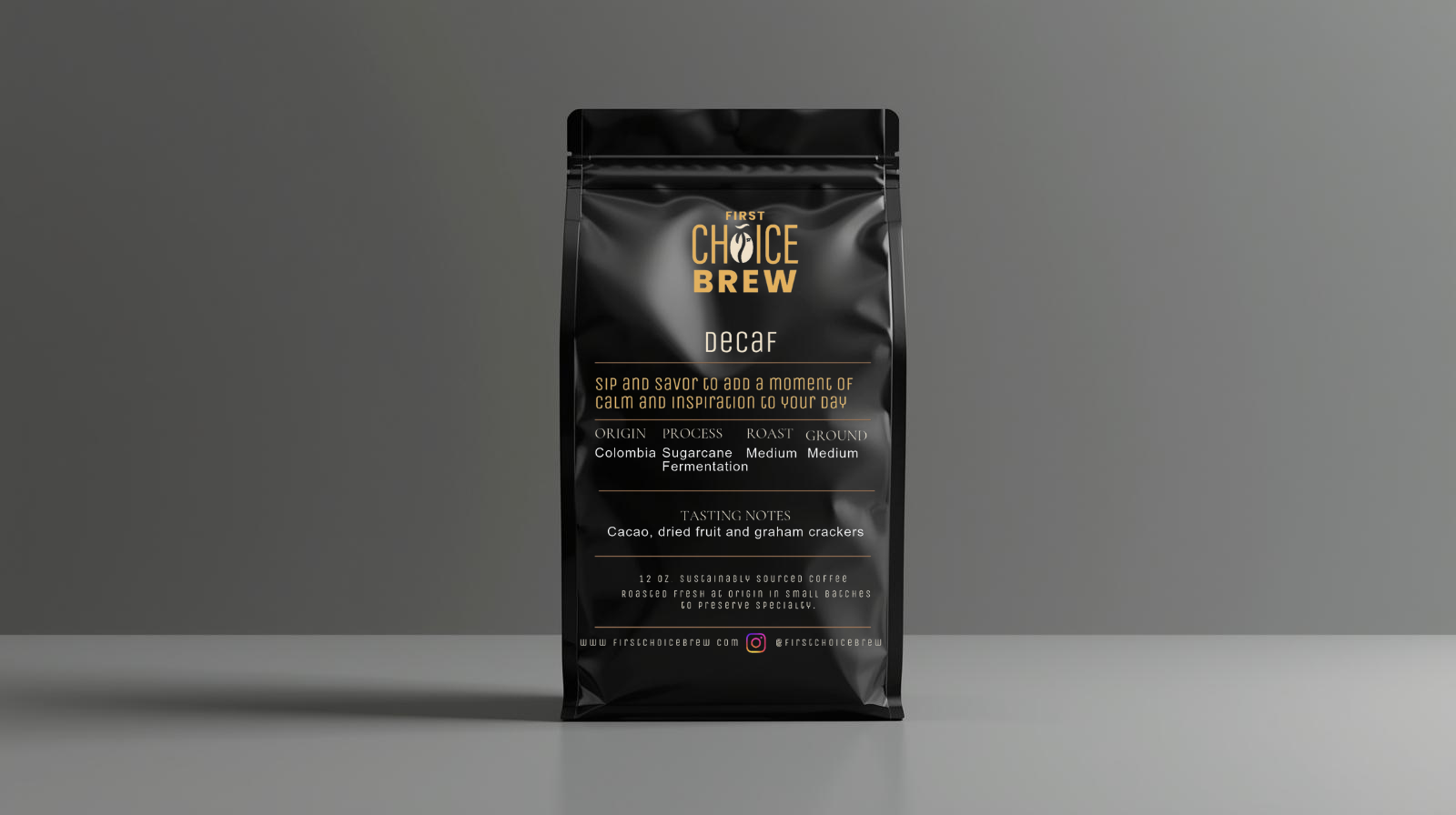 Colombian coffee ground medium roast to brew at home